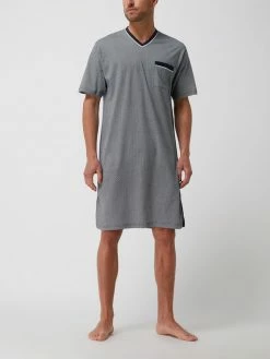 Aktion ? Götzburg Wäsche Nachthemd Aus Baumwolle - Blau ⭐