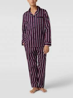 Blitzangebot ? Schiesser Pyjama Mit Streifenmuster Modell 'stripes' - Dunkelrot ?