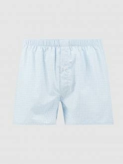Besorgen ? Hanro Boxershorts Aus Baumwolle - Hellblau Meliert ?