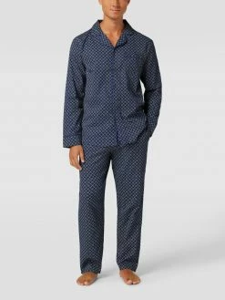 Brandneu ? Schiesser Pyjama Mit Allover-Muster - Royalblau ?