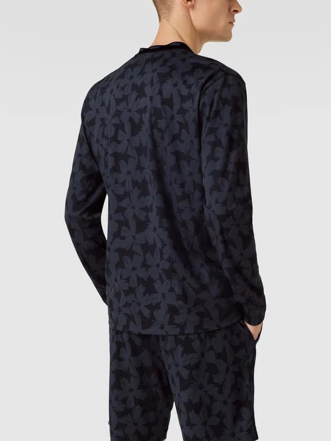 Auslauf ? Mey Pyjama-Oberteil Mit Floralem Allover-Muster Modell 'Henley' - Dunkelblau ? 5 Auslauf ? Mey Pyjama-Oberteil Mit Floralem Allover-Muster Modell 'Henley' - Dunkelblau ? – Bild 5