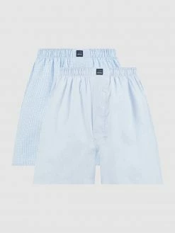 Rabatt ? Christian Berg Men Boxershorts Aus Baumwolle Im 2er-Pack - Hellblau ?