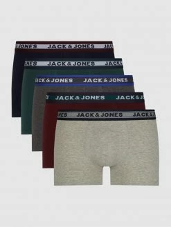 Neu ✨ Jack & Jones Trunks Mit Stretch-Anteil Im 5er-Pack - Dunkelgrau Meliert ?
