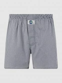 Angebote ? Deal Boxershorts Aus Baumwolle Mit Karomuster - Dunkelblau ✔️