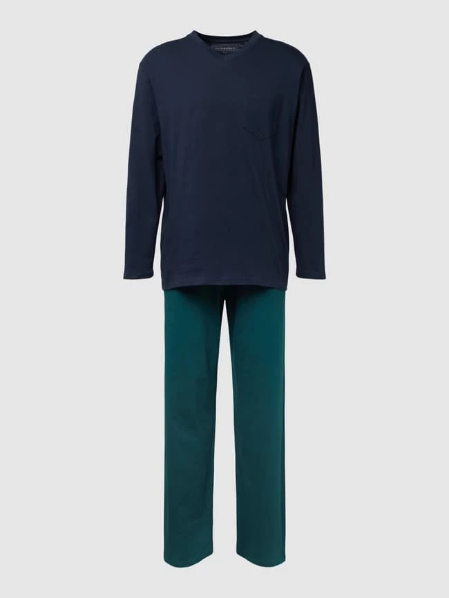 Brandneu ? Schiesser Pyjama Mit V-Ausschnitt Modell 'Essential' - Bottle ✨ 2 Brandneu ? Schiesser Pyjama Mit V-Ausschnitt Modell 'Essential' - Bottle ✨ – Bild 2