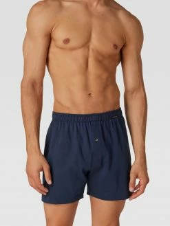 Auslauf ? Schiesser Boxershorts Mit Label-Detail Im 2er-Pack - Dunkelblau ?