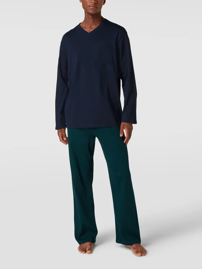 Brandneu ? Schiesser Pyjama Mit V-Ausschnitt Modell 'Essential' - Bottle ✨ 1 Brandneu ? Schiesser Pyjama Mit V-Ausschnitt Modell 'Essential' - Bottle ✨