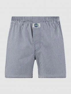 Aktion ? Deal Boxershorts Aus Baumwolle Mit Karomuster - Dunkelblau ?