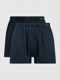 Großhandel ? Götzburg Wäsche Boxershorts Aus Jersey Im 2er-Pack - Dunkelblau ?