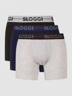 Großhandel ✨ Sloggi Trunks Mit Stretch-Anteil Im 3er-Pack - Dunkelblau ✨