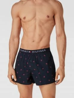 Besorgen ? Tommy Hilfiger Boxershorts Mit Allover-Logo-Muster Modell 'WOVEN' - Dunkelblau ?