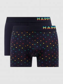 Rabatt ⌛ Happy Shorts Trunks Mit Stretch-Anteil Im 2er-Pack - Schwarz ?