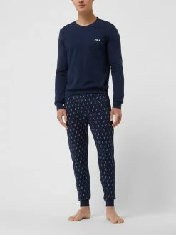 Billig ⭐ FILA Pyjama Aus Baumwolle - Dunkelblau ?