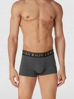 Brandneu ❤️ Polo Ralph Lauren Underwear Trunks Mit Logo-Bund Modell 'SINGLE-TRUNK Gold Reiter' - Anthrazit ?