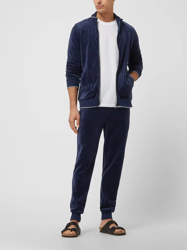 Billig ? HOM Lounge-Oberteil Aus Samt - Dunkelblau ❤️ 1 Billig ? HOM Lounge-Oberteil Aus Samt - Dunkelblau ❤️