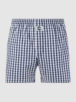 Auslauf ? Deal Boxershorts Aus Baumwolle Mit Karomuster - Dunkelblau ?