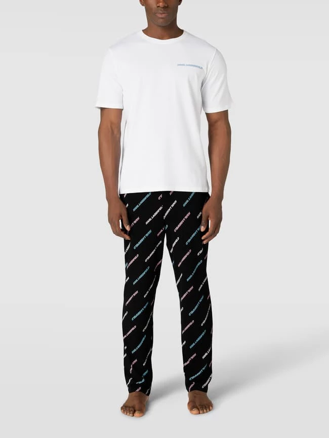 Budget ? Karl Lagerfeld Pyjama Mit Label-Print - Schwarz ? 1 Budget ? Karl Lagerfeld Pyjama Mit Label-Print - Schwarz ?