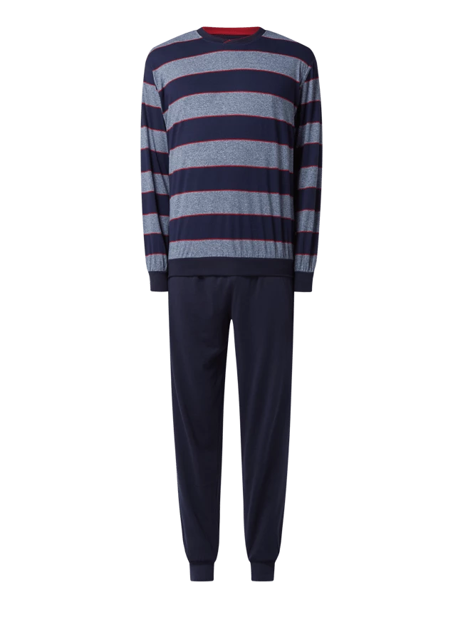 Großhandel ? Götzburg Wäsche Pyjama Aus Baumwolle - Dunkelblau ⭐ 2 Großhandel ? Götzburg Wäsche Pyjama Aus Baumwolle - Dunkelblau ⭐ – Bild 2