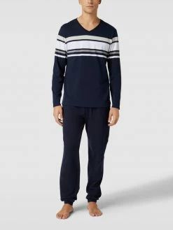 Neu ✨ S.Oliver RED LABEL Pyjama Aus Reiner Baumwolle - Marineblau ⭐