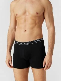 Auslauf ? Tom Tailor Trunks Mit Label-Schriftzug Im 3er-Pack - Schwarz ?