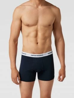 Großhandel ❤️ Emporio Armani Trunks Aus Baumwoll-Mix Mit Elastischem Logo-Bund - Weiß ?